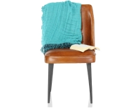 Chaise vintage cuir marron clair