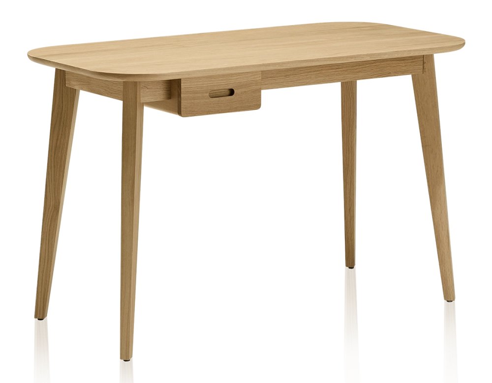 Scandinavian oak desk natural tint L120 cm