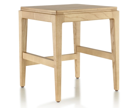 Tabouret design H45 cm bois teinte naturelle assise bois