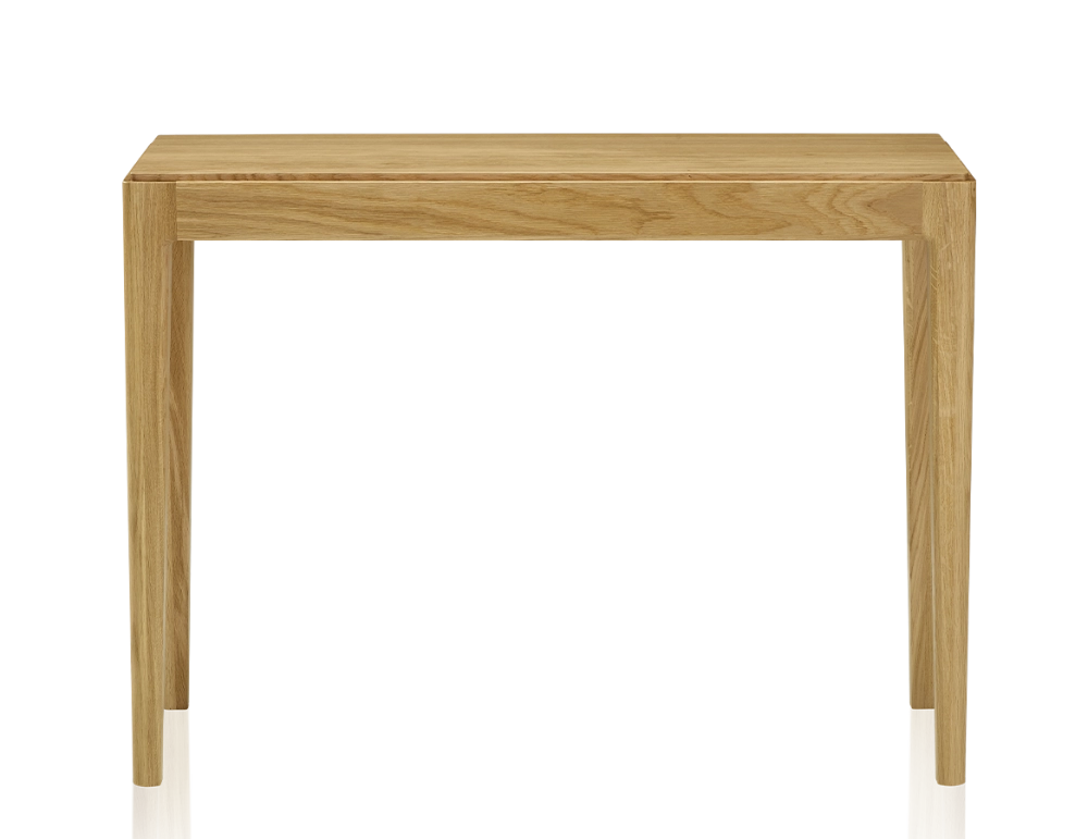 Console extensible en chêne avec 2 allonges teinte naturelle 120x50 cm