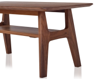 Table basse rectangulaire en noyer teinte naturelle 100x50 cm 100x50 cm