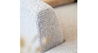 Canapé d'angle méridienne gauche 4 places tissu bouclé taupe clair (MG - 2D)