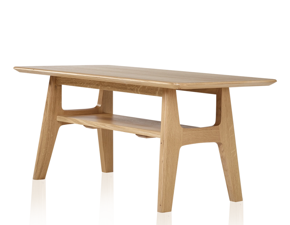 Table basse rectangulaire en chêne teinte naturelle 100x50 cm 100x50 cm