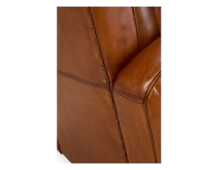 Leather club armchair light brown