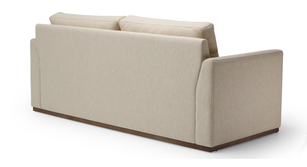 Canapé design 3 places tissu chiné beige