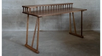 Bureau design en noyer l150 cm