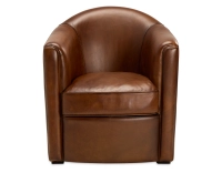 Leather club armchair vintage brown