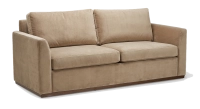 Canapé design 3 places tissu velours taupe clair