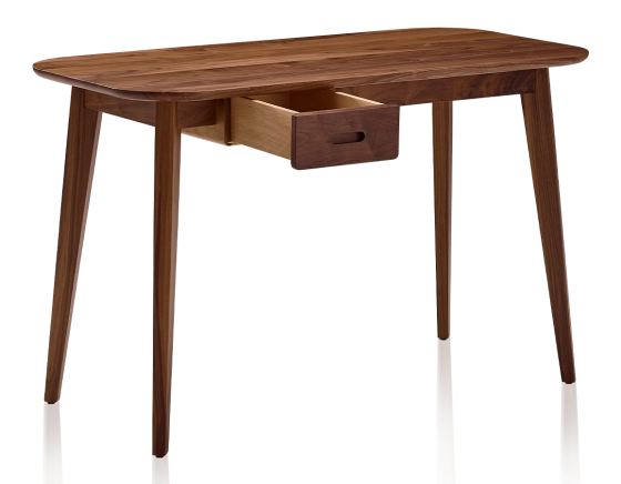 Bureau scandinave en noyer teinte naturelle L150 cm