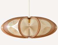 Suspension en bois et fil de coton tressage twist très grand modèle