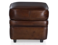 Pouf cuir marron soutenu