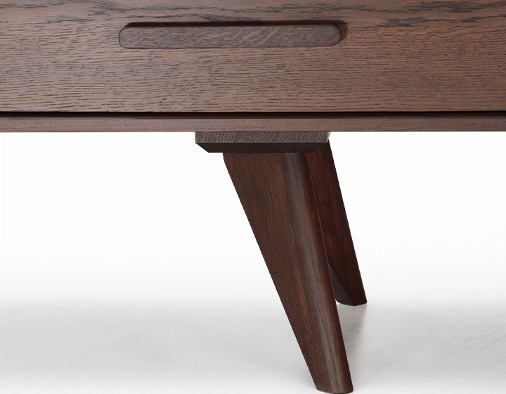 Buffet 3 portes en chêne bois teinte foncé