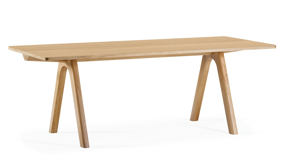 Mesa de comedor de roble para 6 a 8 personas tinte natural tablero de madera 160x100 cm