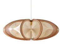 Suspension en bois et fil de coton tressage twist grand modèle