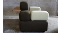 Canapé design tissu en laine bouillie marron