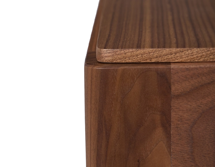 Bureau design en noyer teinte naturelle L80 cm