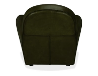 Fauteuil club cuir vert olive accoudoirs cloutés