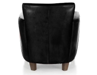 Fauteuil club cuir noir