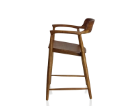 Tabouret de bar H60 cm bois teinte merisier