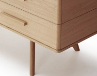 Buffet 2 portes en chêne bois teinte naturelle