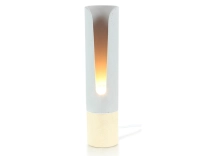 Wooden and concrete table lamp