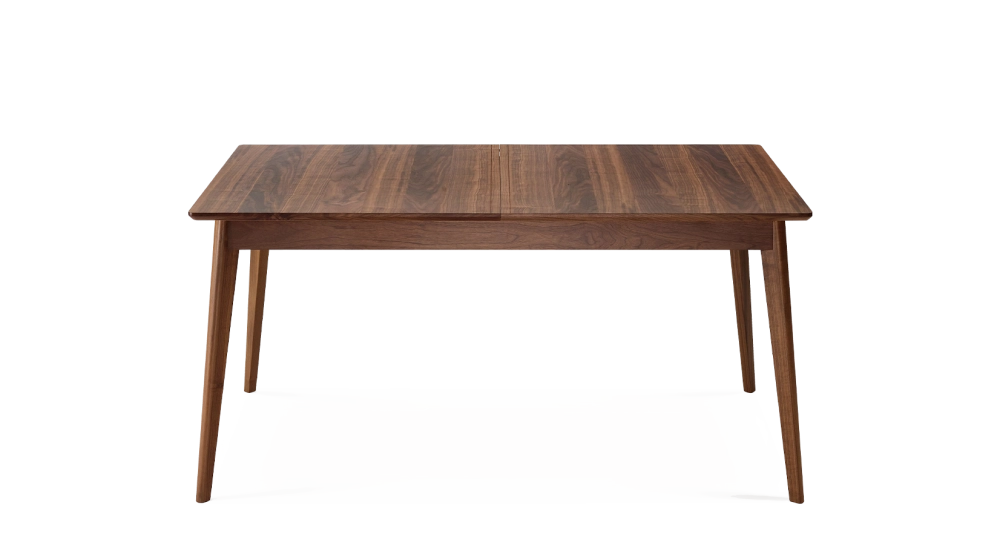 Table extensible en noyer 8 à 12 personnes avec plateau et allonges bois teinte naturelle 180x100 cm