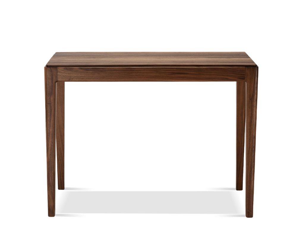 Console extensible en noyer avec 2 allonges teinte naturelle 100x50 cm