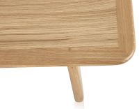 Table basse rectangulaire en chêne teinte naturelle 100x50 cm 100x50 cm
