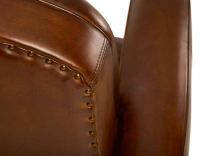 Fauteuil club cuir marron vintage