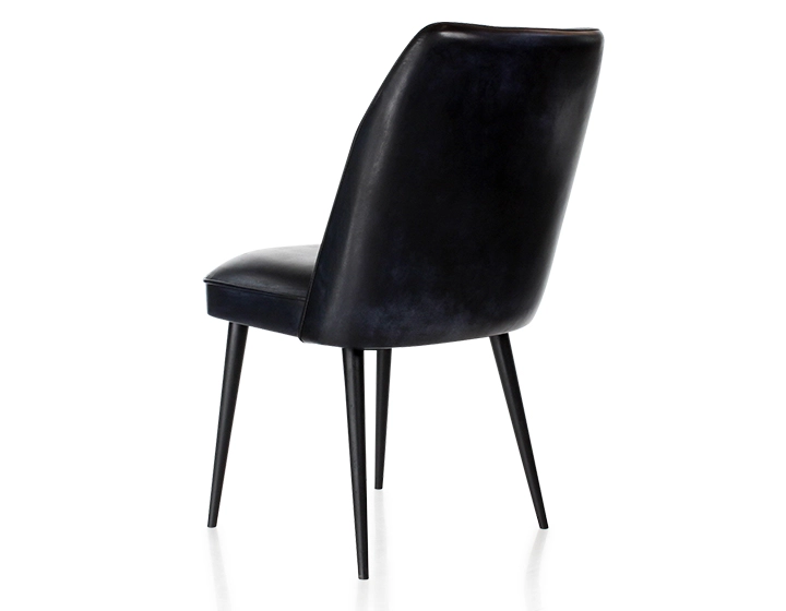 Chaise vintage cuir noir