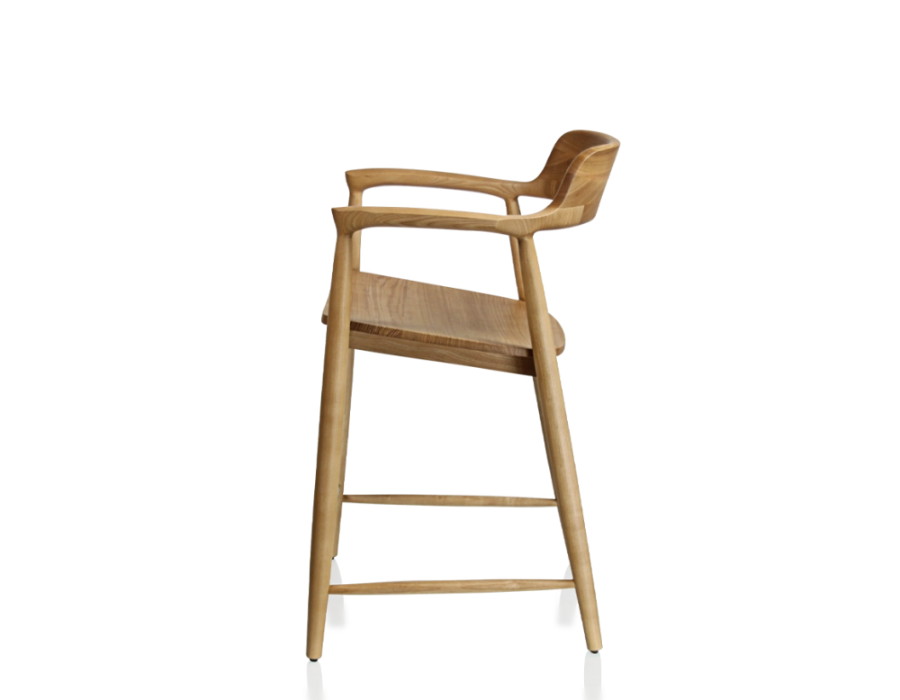 Tabouret de bar H60 cm bois teinte naturelle
