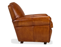 Fauteuil club cuir marron clair