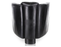 Fauteuil club cuir noir