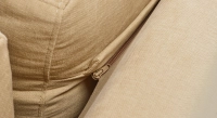 Sofá esquinero con chaise longue derecha de 4/5 plazas tejido crema (2,5G - MD)