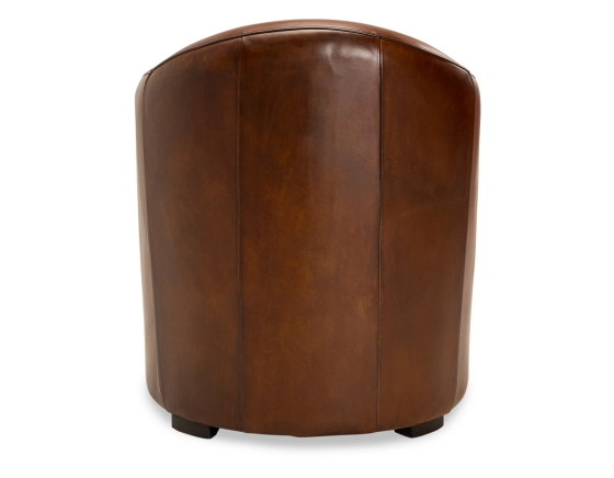 Leather club armchair vintage brown