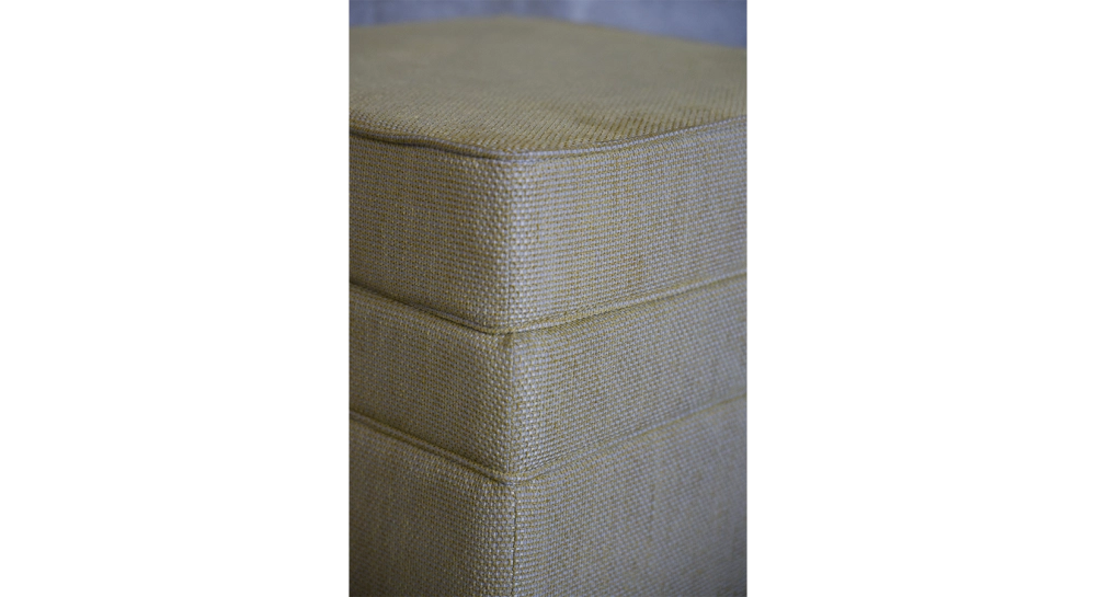 Pouf tissu pixel jaune