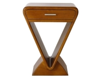 Table de chevet art déco bois teinte merisier