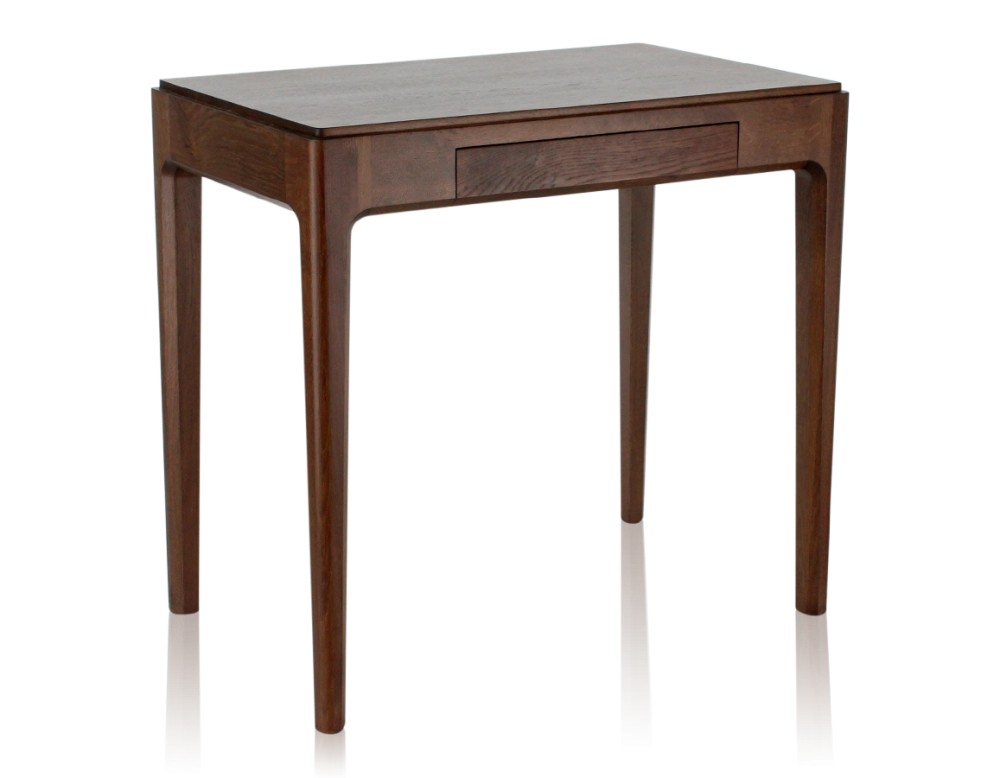 Bureau design en chêne teinte marron foncé L80 cm