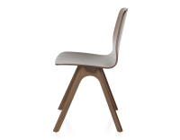 Oak designer chair dark brown wood stain