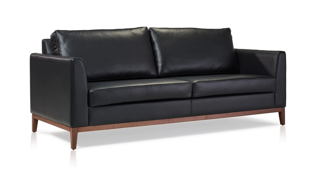 3 seater designer sofa ebony leather