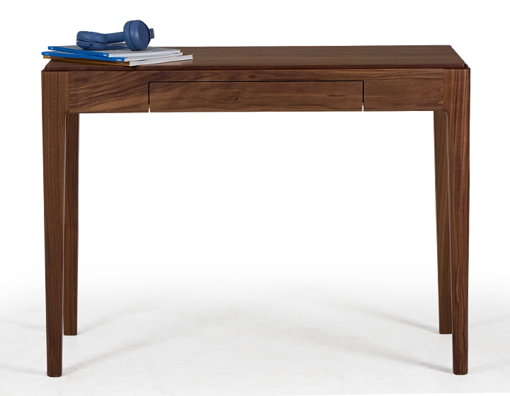 Bureau design en noyer teinte naturelle L100 cm