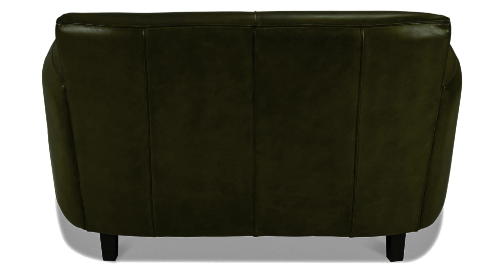 Canapé club cuir 2 places vert olive
