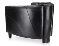 Fauteuil club cuir noir
