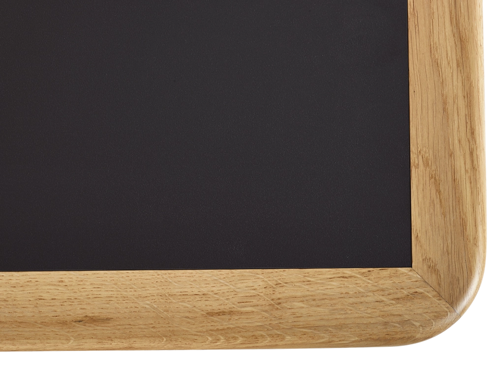 Table basse rectangulaire en chêne et céramique avec bois teinte naturelle plateau céramique noir unie 100x50 cm