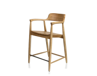 Tabouret de bar H60 cm bois teinte naturelle
