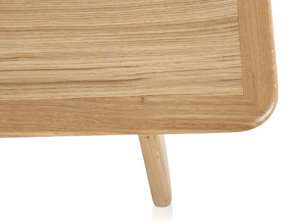 Table basse rectangulaire en chêne teinte naturelle 100x50 cm 100x50 cm
