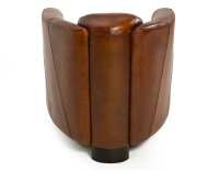 Fauteuil club cuir marron vintage