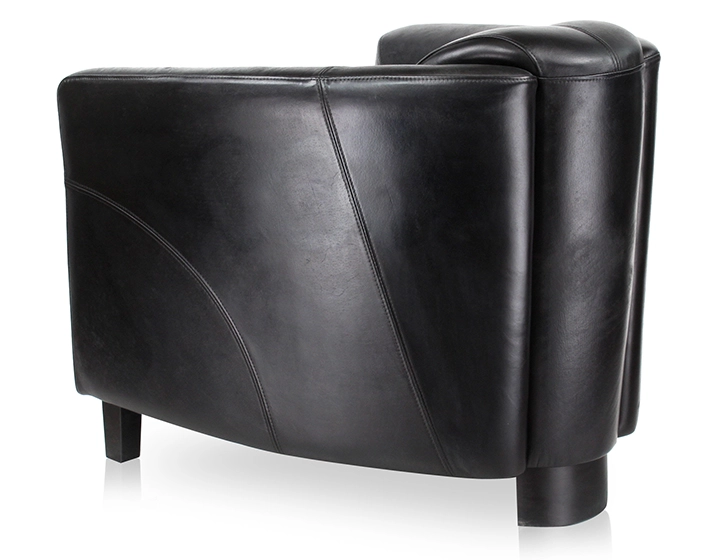 Fauteuil club cuir noir