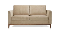Canapé design 2 places tissu velours taupe clair