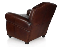 Fauteuil club cuir marron soutenu